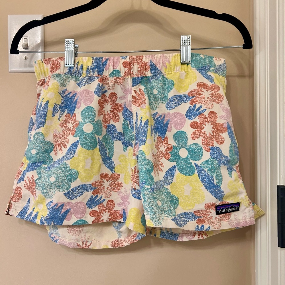 Patagonia Athletic Floral Shorts Vibrant Multicolor